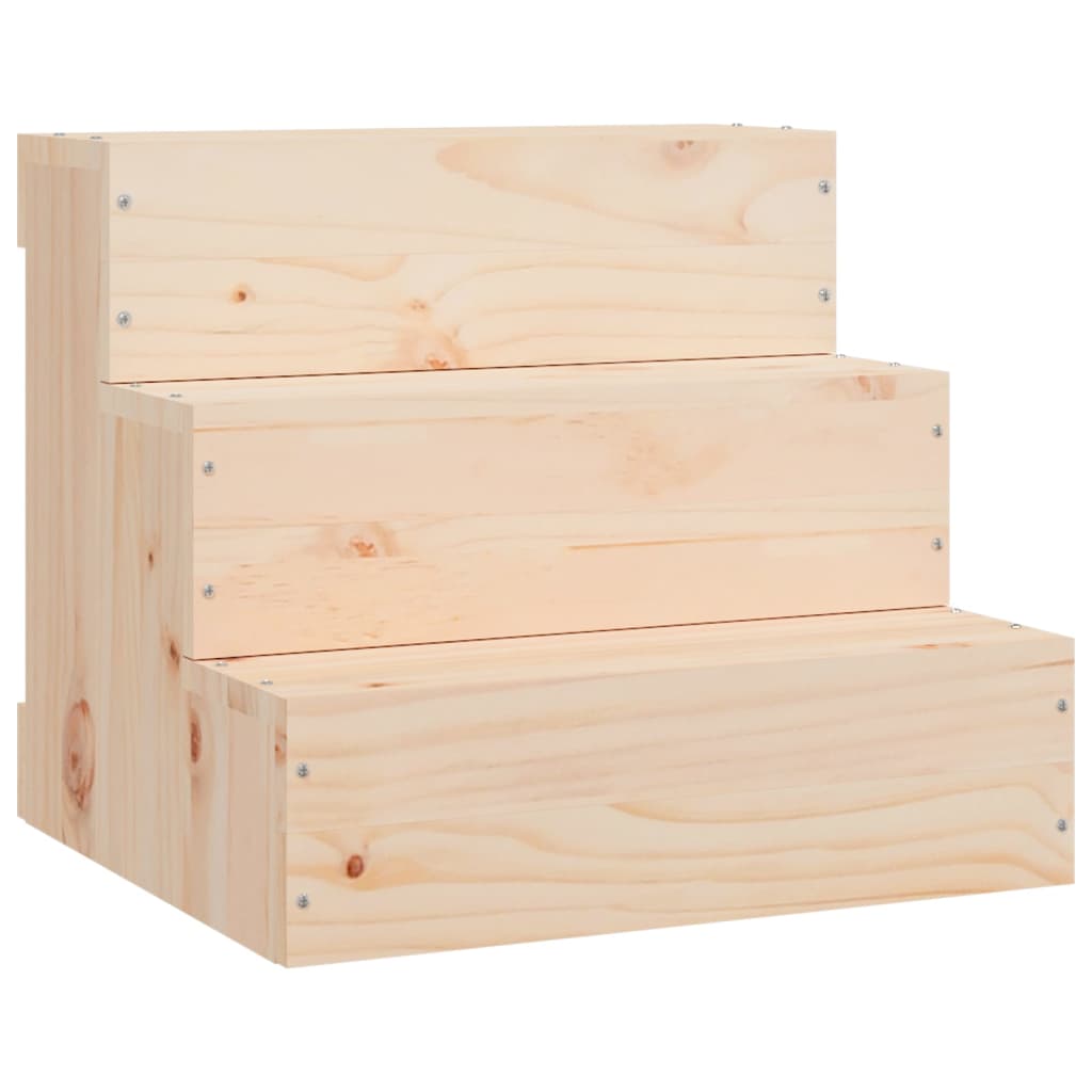 Schůdky Pro Domácí Zvířata 40X37,5X35 Cm Masivní Borové Dřevo