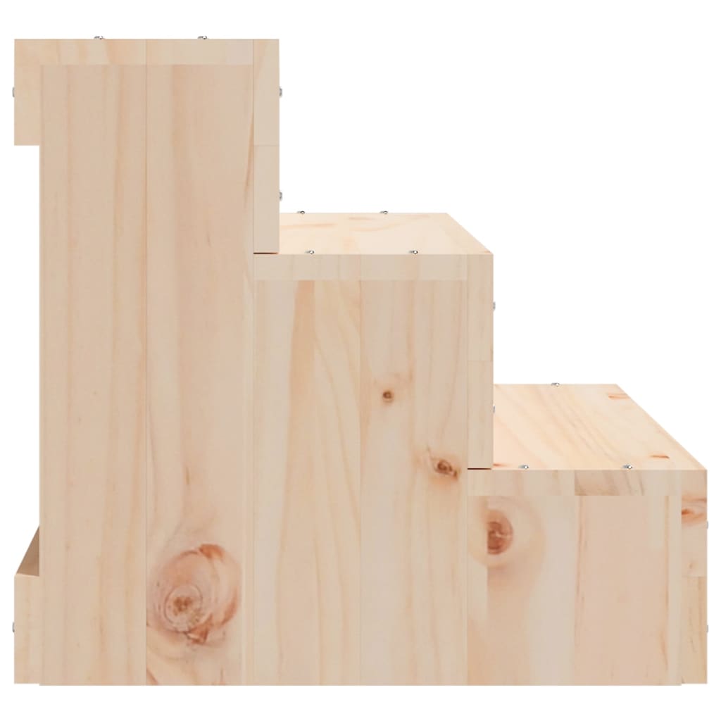 Schůdky Pro Domácí Zvířata 40X37,5X35 Cm Masivní Borové Dřevo