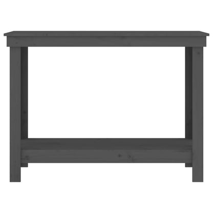 Dílenský Stůl Šedý Masivní Borovice