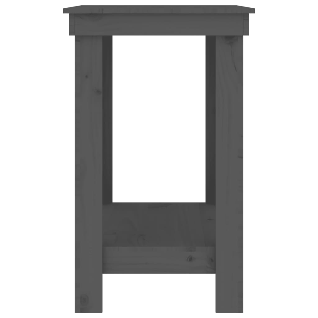 Dílenský Stůl Šedý Masivní Borovice