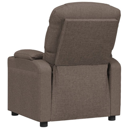 Elektrické Polohovací Křeslo Taupe Textil