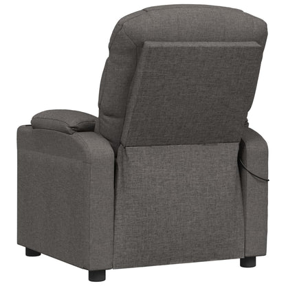 Elektrické Masážní Křeslo Tmavě Šedé Textil