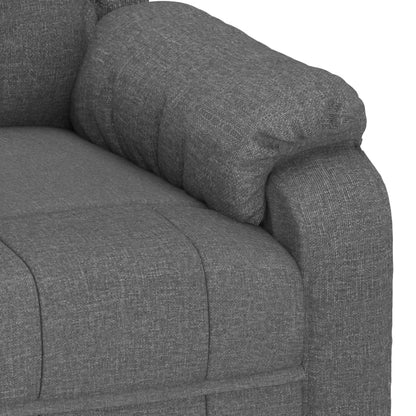 Elektrické Polohovací Křeslo Tmavě Šedé Textil
