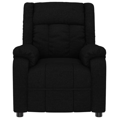 Elektrické Polohovací Křeslo Černé Textil