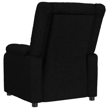 Elektrické Polohovací Křeslo Černé Textil