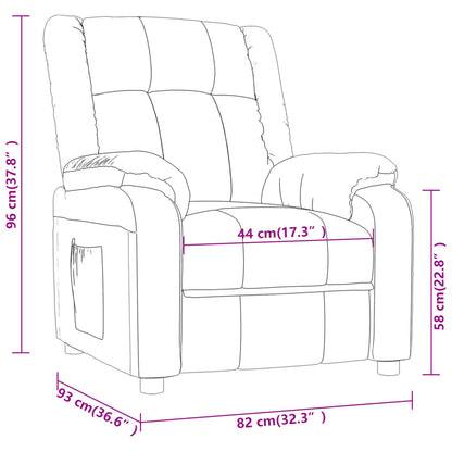 Elektrické Polohovací Křeslo Taupe Textil