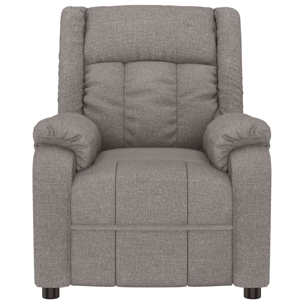 Elektrické Polohovací Křeslo Taupe Textil