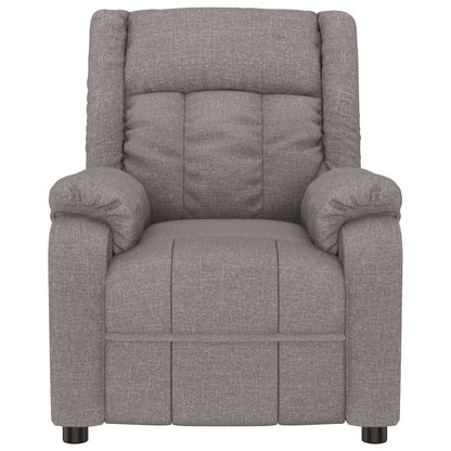 Elektrické Polohovací Křeslo Taupe Textil