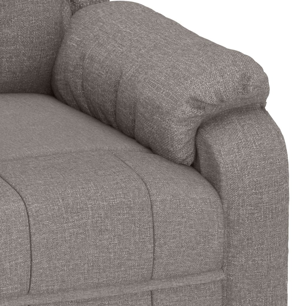 Elektrické Polohovací Křeslo Taupe Textil