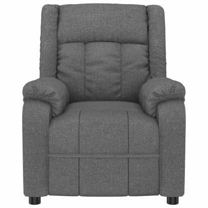 Elektrické Masážní Křeslo Tmavě Šedé Textil