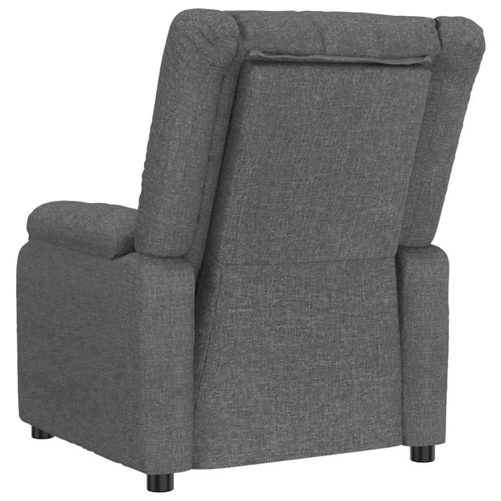Elektrické Masážní Křeslo Tmavě Šedé Textil