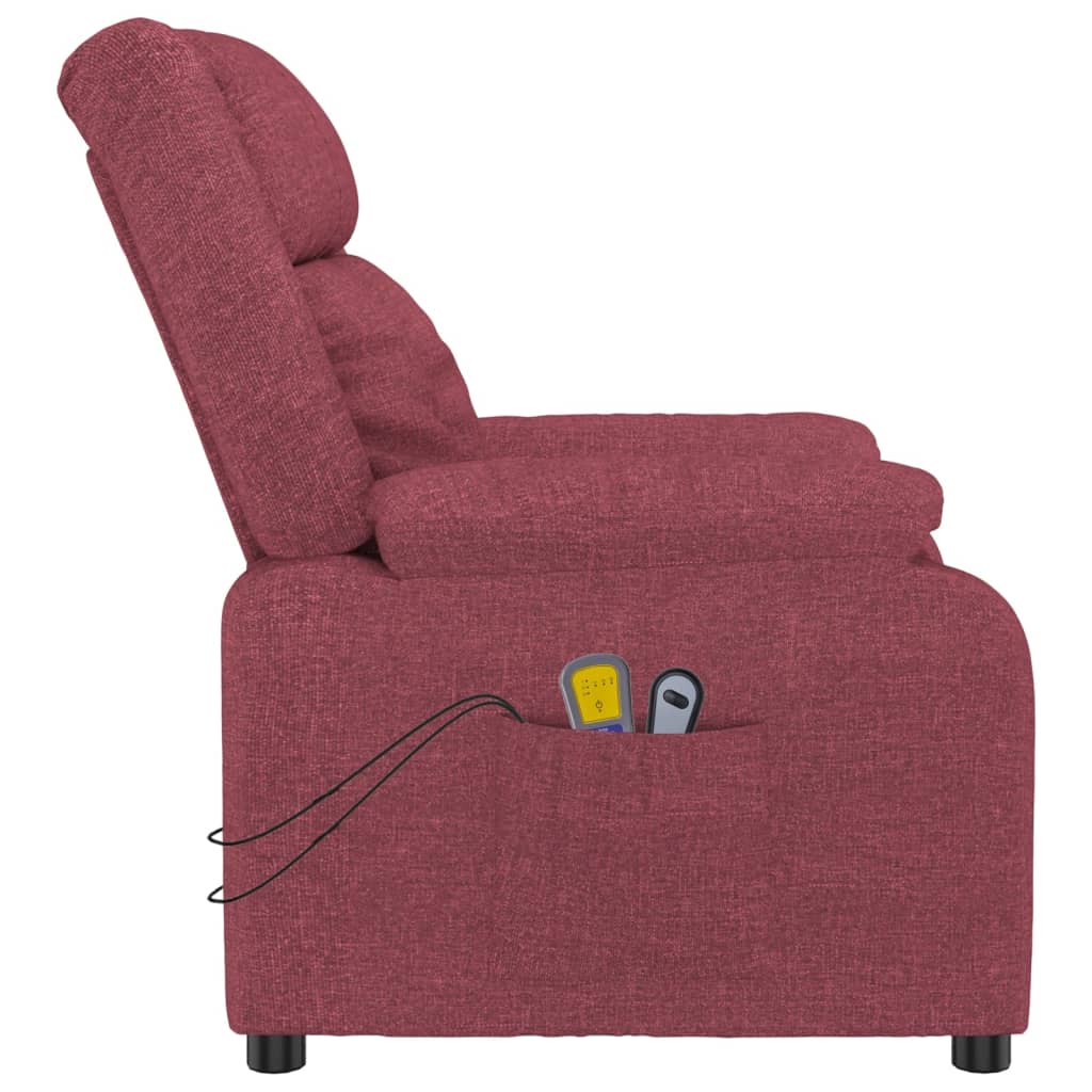 Elektrické Masážní Křeslo Vínové Textil