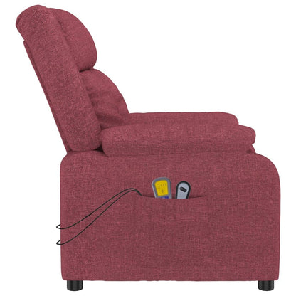 Elektrické Masážní Křeslo Vínové Textil