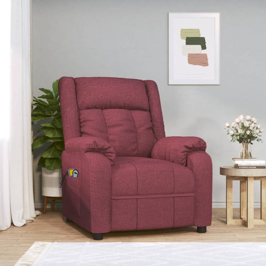 Elektrické Masážní Křeslo Vínové Textil