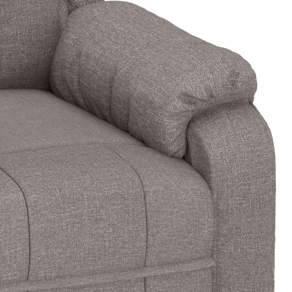 Elektrické Masážní Křeslo Taupe Textil