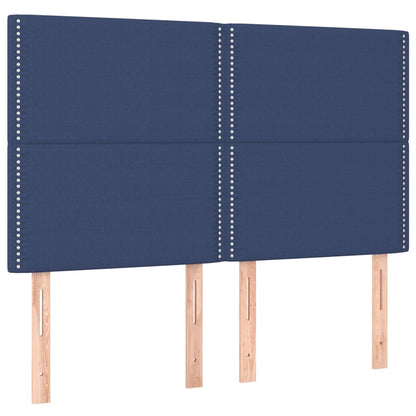 Box Spring Postel S Matrací Modrá 140X200 Cm Textil