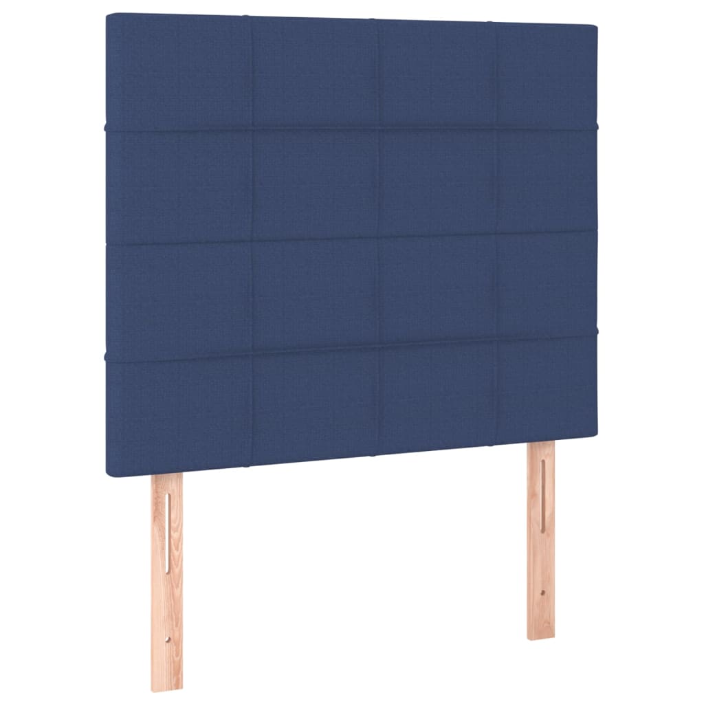 Box Spring Postel S Matrací Modrá 90X200 Cm Textil