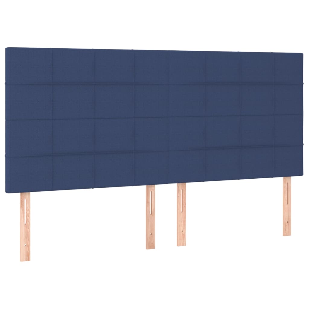 Box Spring Postel S Matrací Modrá 160X200 Cm Textil