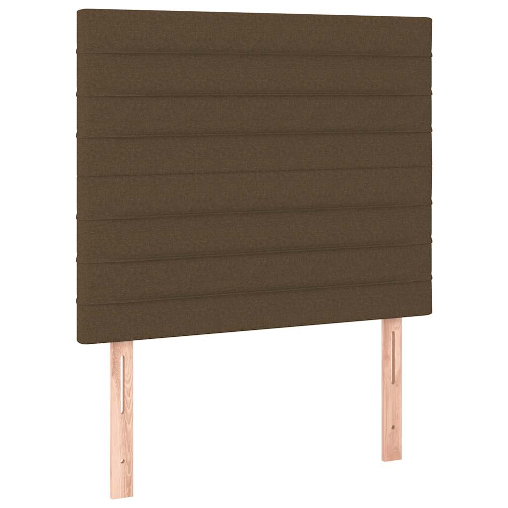 Box Spring Postel S Matrací Tmavě Hnědá 90X200 Cm Textil