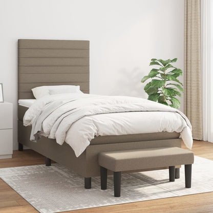 Box Spring Postel S Matrací Textil Taupe