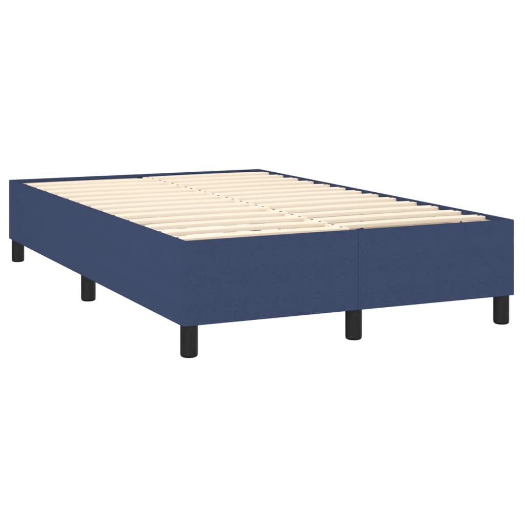 Box Spring Postel S Matrací Modrá 120X200 Cm Textil