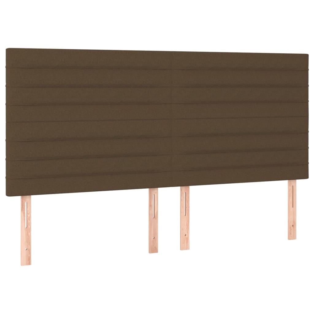 Box Spring Postel S Matrací Tmavě Hnědá 200X200 Cm Textil