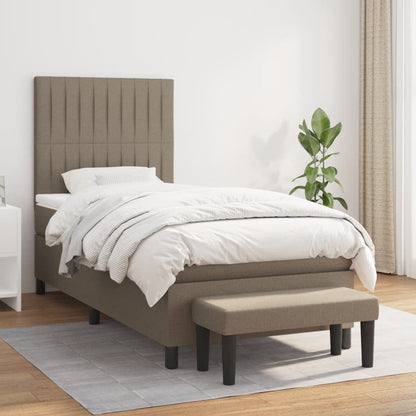Box Spring Postel S Matrací Textil Taupe