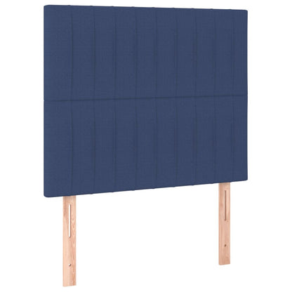 Box Spring Postel S Matrací Modrá 80X200 Cm Textil