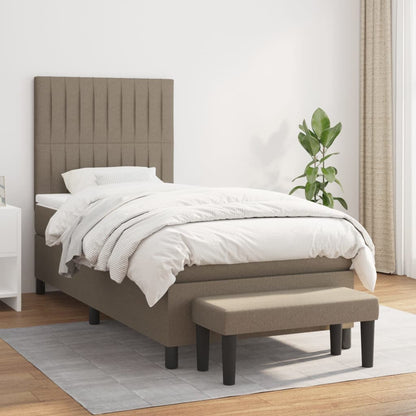 Box Spring Postel S Matrací Textil Taupe