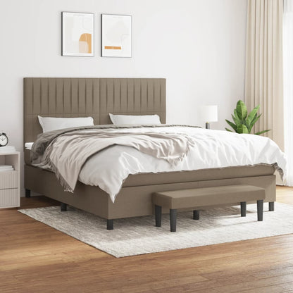 Box Spring Postel S Matrací Textil Taupe