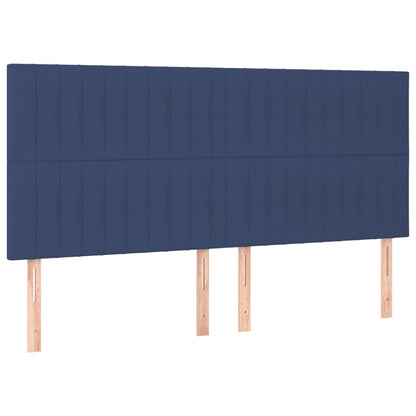 Box Spring Postel S Matrací Modrá 200X200 Cm Textil
