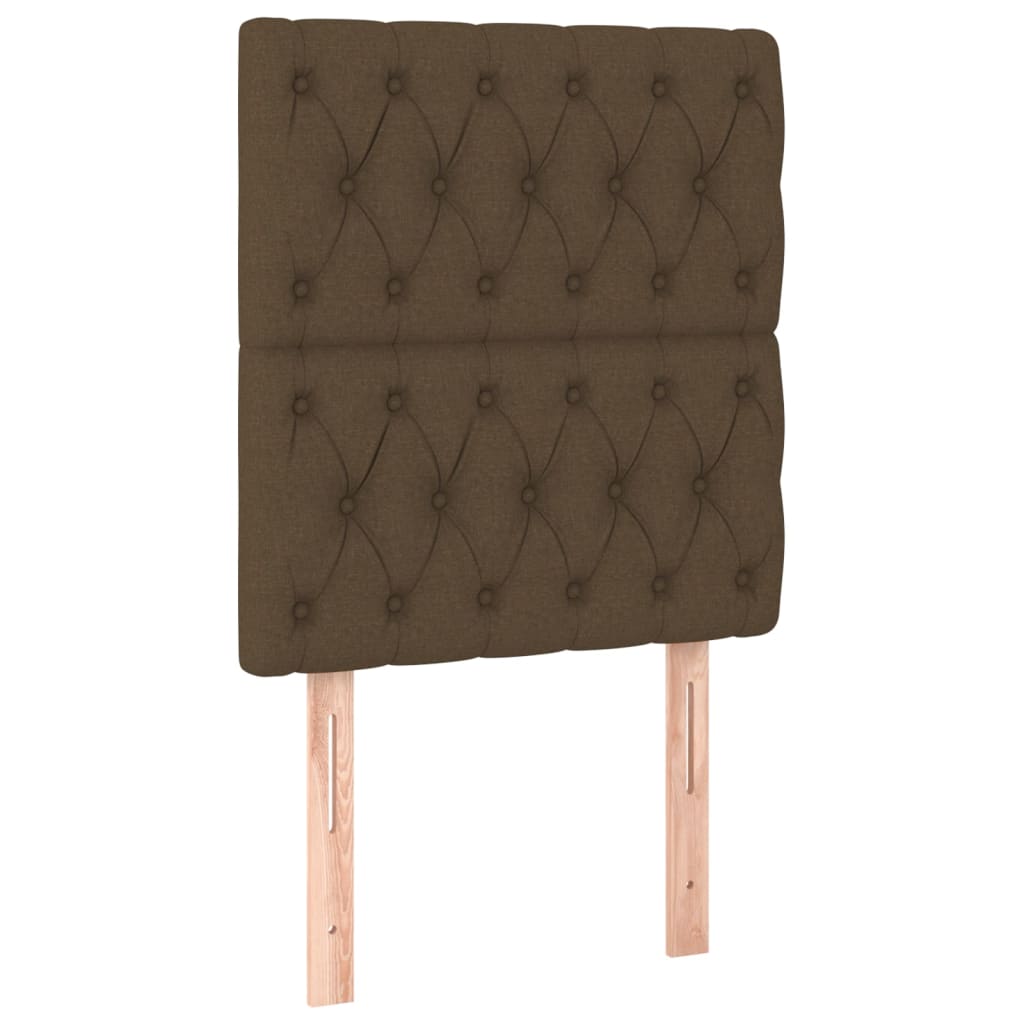 Box Spring Postel S Matrací Tmavě Hnědá 80X200 Cm Textil