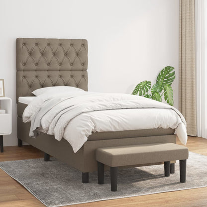 Box Spring Postel S Matrací Textil Taupe