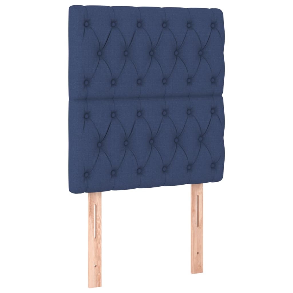 Box Spring Postel S Matrací Modrá 80X200 Cm Textil