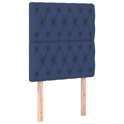 Box Spring Postel S Matrací Modrá 80X200 Cm Textil