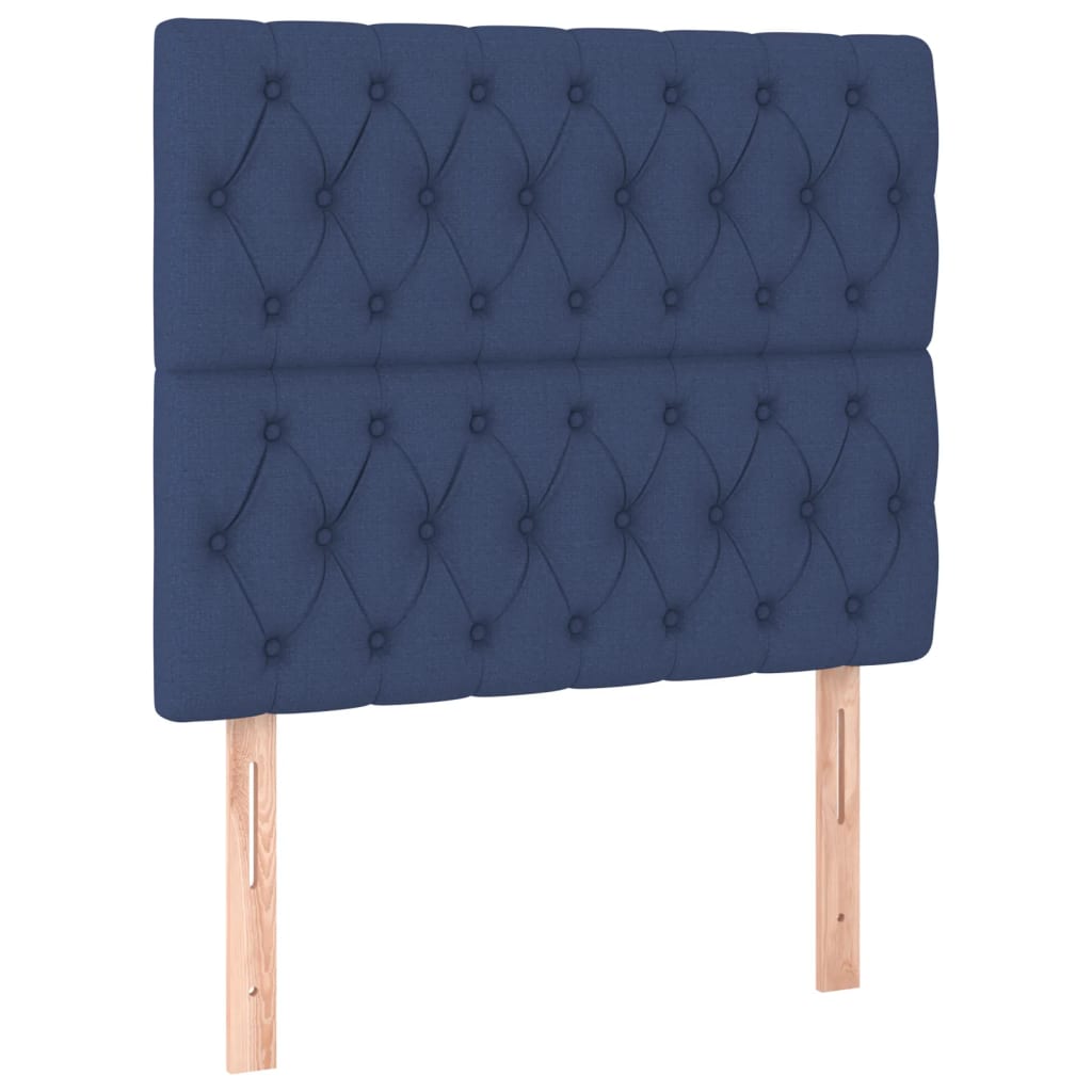 Box Spring Postel S Matrací Modrá 120X200 Cm Textil
