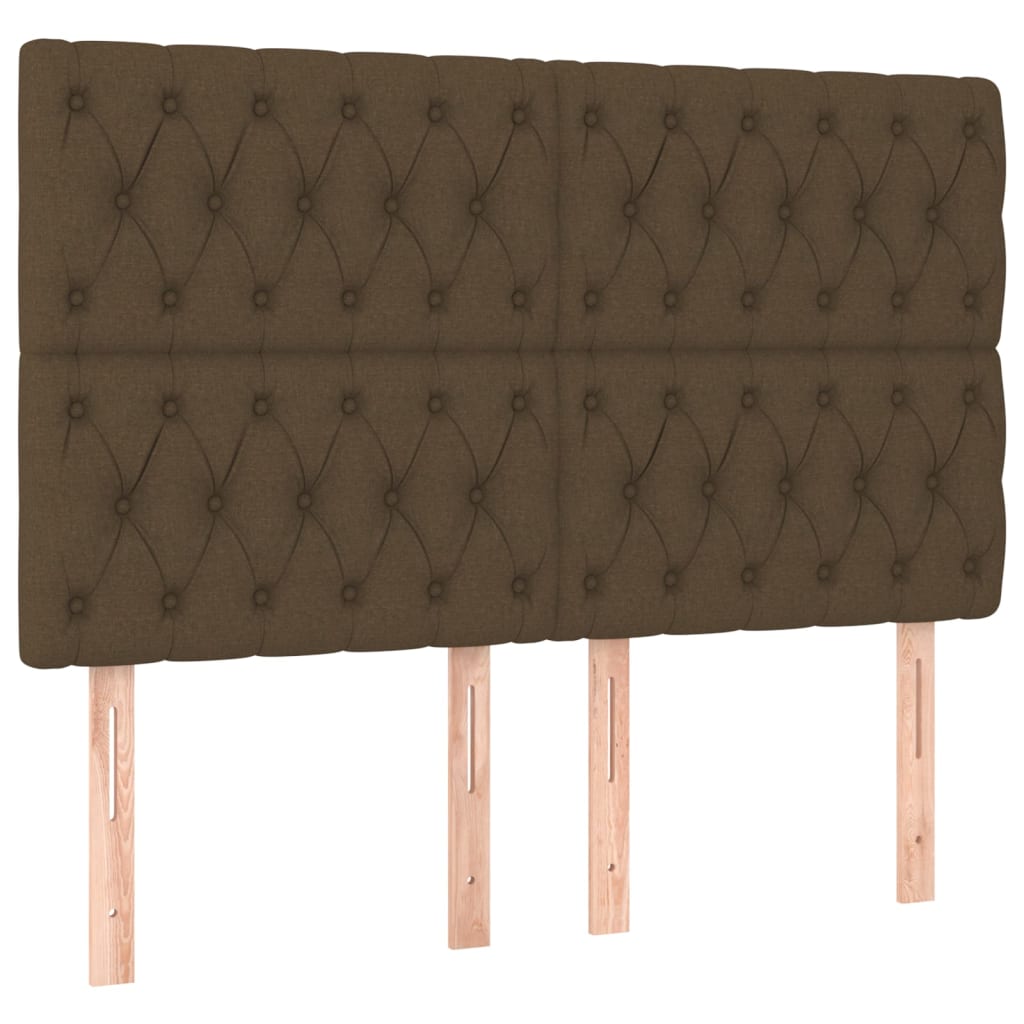 Box Spring Postel S Matrací Tmavě Hnědá 140X200 Cm Textil
