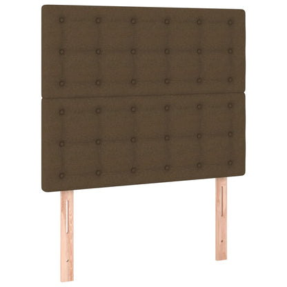 Box Spring Postel S Matrací Tmavě Hnědá 80X200 Cm Textil