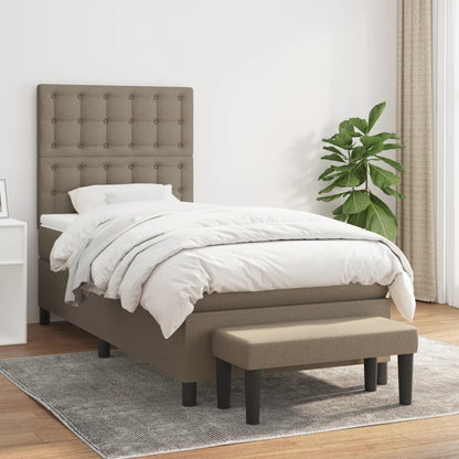 Box Spring Postel S Matrací Textil Taupe