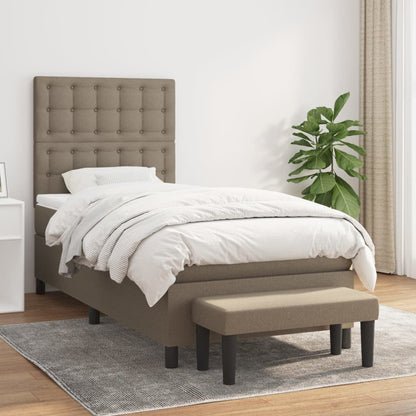 Box Spring Postel S Matrací Textil Taupe
