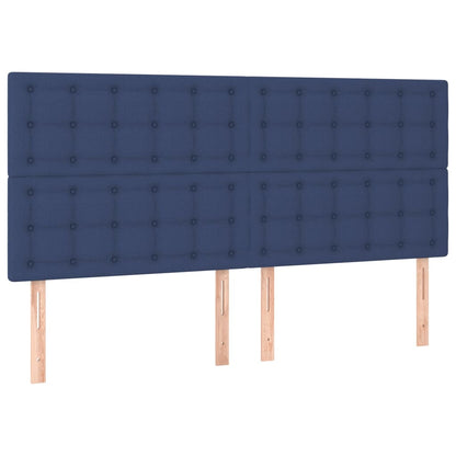 Box Spring Postel S Matrací Modrá 180X200 Cm Textil