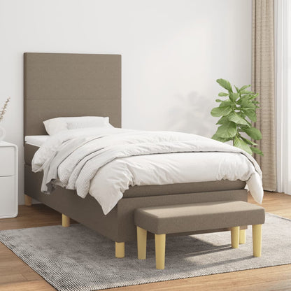 Box Spring Postel S Matrací Textil Taupe