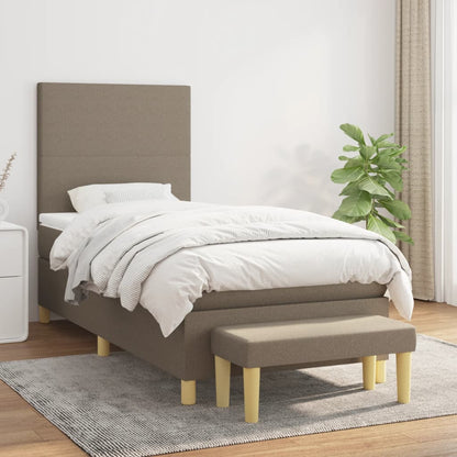 Box Spring Postel S Matrací Textil Taupe