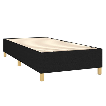 Box Spring Postel S Matrací Černá Textil Černá