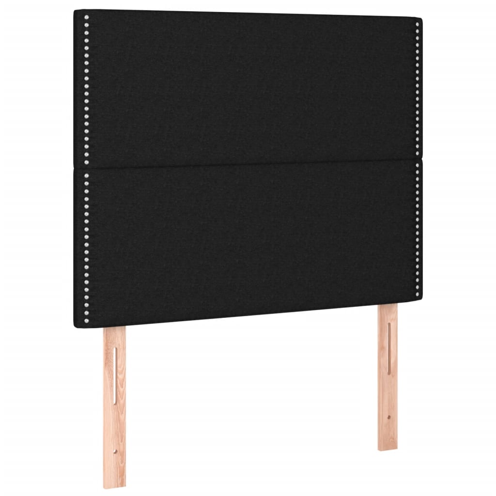 Box Spring Postel S Matrací Černá Textil Černá