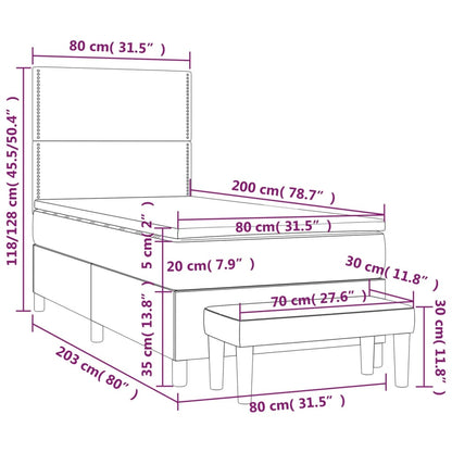 Box Spring Postel S Matrací Černá Textil Černá