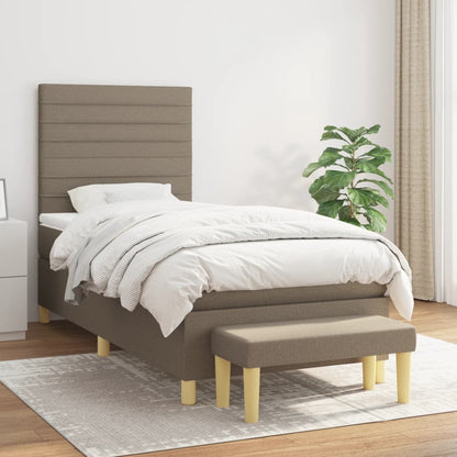 Box Spring Postel S Matrací Textil Taupe