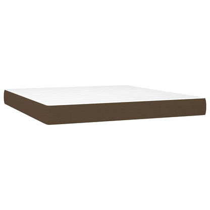 Box Spring Postel S Matrací Tmavě Hnědá 180X200 Cm Textil