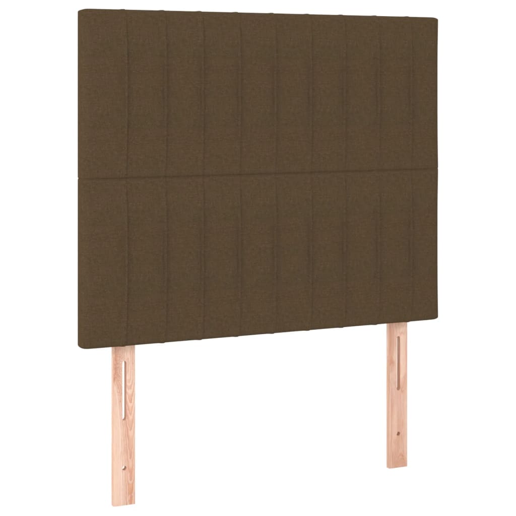 Box Spring Postel S Matrací Tmavě Hnědá 90X190 Cm Textil