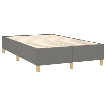 Box Spring Postel S Matrací Textil Tmavě Šedá